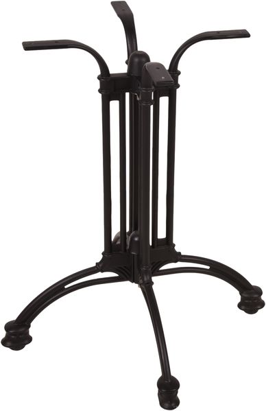 Tischgestell IRIS 4-Fuß - Aluminium Schwarz matt 70 x 61 x 61 cm | Tischuntergestell Tischbeine