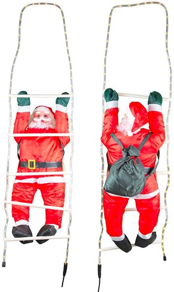 Avilia Weihnachtsdekoration des roten Weihnachtsmanns auf LED-Skala 38x140 cm - Ideal zur Dekoration sowohl im Innen- als auch im Außenbereich und als Geschenkidee - Hergestellt aus robustem