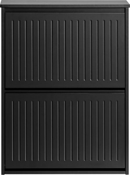 SoBuy FSR165-K-SCH Schuhschrank, MDF, Lackiert, Schwarz, 61 x 81 x 26 cm