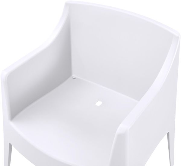 Gartenstuhl HENRI 4er Set - 73x57x78cm, Kunststoff, Weiß | Stapelstuhl Loungestuhl Garten Outdoor-Stuhl Bild 7