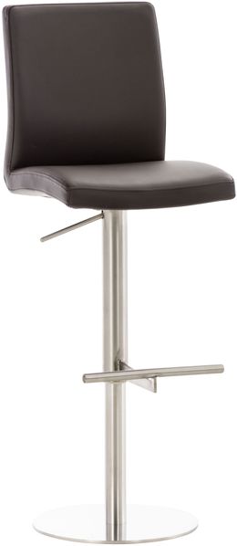 CLP Barhocker Cadiz mit Kunstlederbezug drehbar und höhenverstellbar bis 240 kg,braun edelstahl
