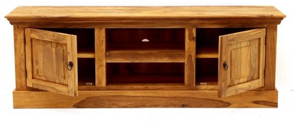 Fernsehtisch Jali 160x55x45 aus indischem Sheesham-Massivholz Bild 4