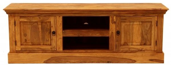 Fernsehtisch Jali 160x55x45 aus indischem Sheesham-Massivholz Bild 2