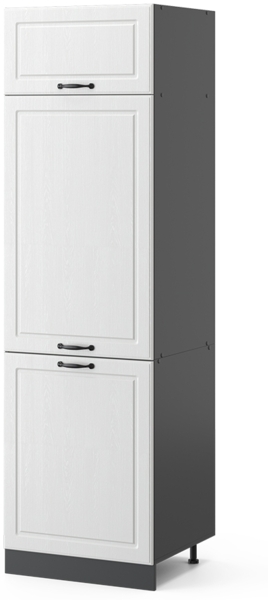 Kühlumbauschrank R-Line Weiß Landhaus 60 cm Vicco