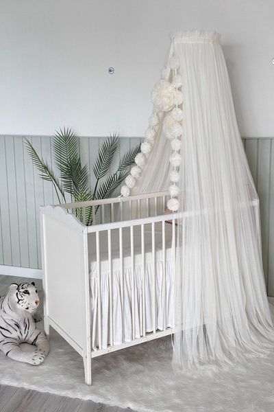 Baby Fancyroom Betthimmel Betthimmel aus 12 Meter Tüll aus 1. Klasse für Kinderbett Gitterbett, Himmel für Babybett Kinderbett