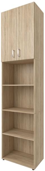 Aktenschrank >Trio< in Sonoma-Eiche - 57x231x34,5cm (BxHxT)