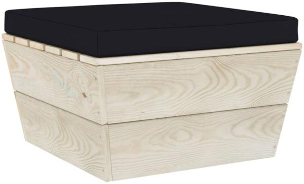 vidaXL Palettenkissen Schwarz 60x60x6 cm Oxford-Gewebe 315083