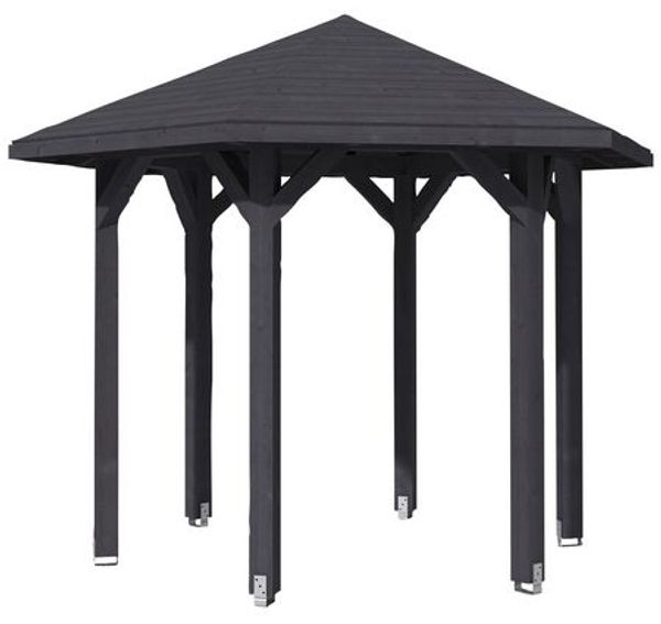 SKANHOLZ Pavillon, Zeltdach, sechseckig, BxT: 360x312 cm schiefergrau Gartenpavillon