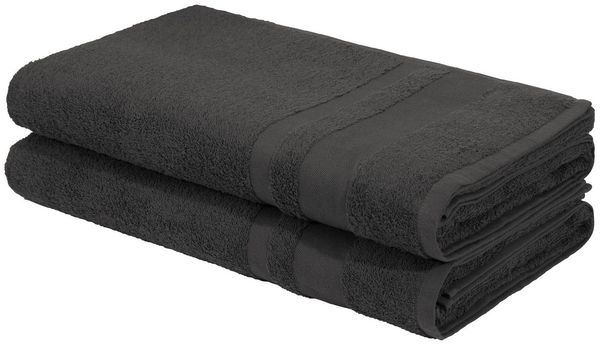 OTTO home Saunatuch Vanessa, 2 Saunatücher, 80x200cm, in Standard- und Premium-Qualität, Walkfrottee (Set, 2-St), Handtücher mit Bordüre, 100% Baumwolle, einfarbig, weich