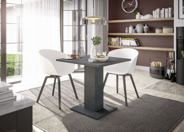 Mäusbacher Säulen-Esstisch (ausziehbar) in graphit - 80x76x80cm (BxHxT) (ausziehbar)