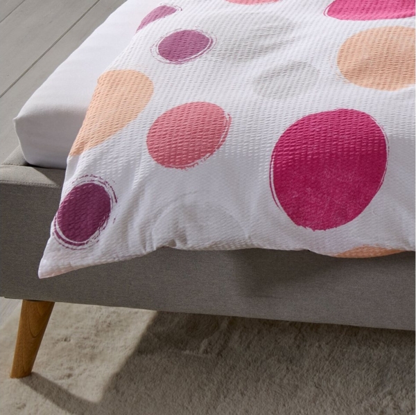 TRAUMSCHLAF Bettwäsche Kreise, Seersucker, 3 teilig, ideale Sommerbettwäsche in herrlicher Seersucker Qualität Bild 3