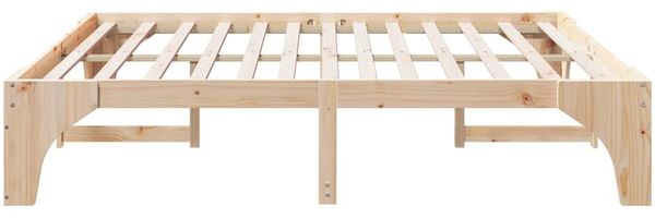 vidaXL Bettrahmen Braun 200 x 200 cm Massives Kiefernholz 872974 Bild 6