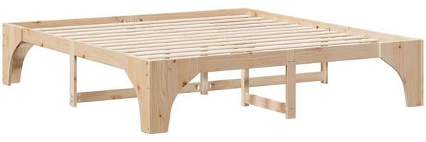 vidaXL Bettrahmen Braun 200 x 200 cm Massives Kiefernholz 872974 Bild 7