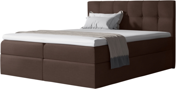 99rooms Cesar Boxspringbett Velours 120x200 cm Braun Bild 3