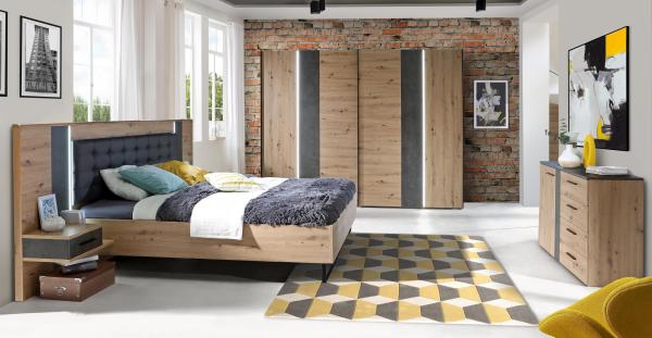 Komplettschlafzimmer >Feliks< in Artisan Eiche