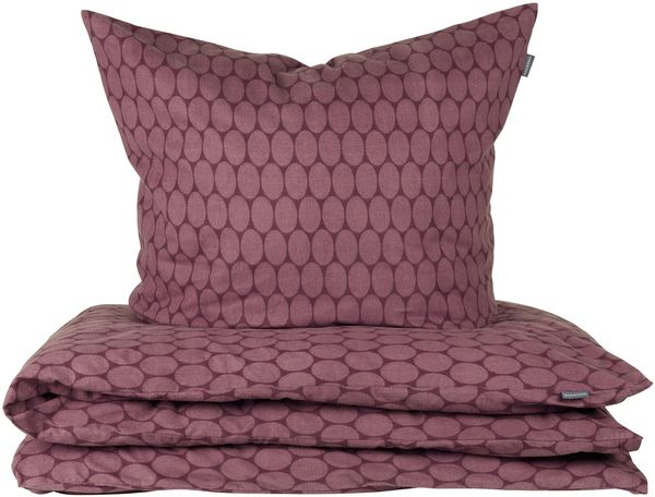 Schiesser Bettwäscheset Drops - Feinbiber - 2-teilig - 135 x 200 cm - Mauve