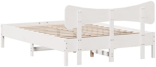 vidaXL Massivholzbett ohne Matratze Weiß 150x200 cm Kiefernholz 3328230 Bild 8