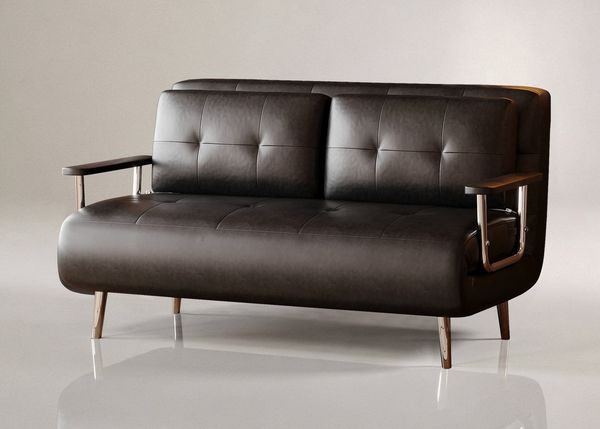oleyluckidea Schlafsofa modernes schlafcouch Sofa mit Schlaffunktion und Metallfüßen, Zum Bett umwandelbar