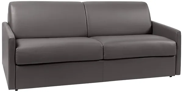Kauf-unique 'Calife' Schlafsofa, Kunstleder grau, 194 x 94 x 85-90-92 cm