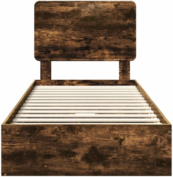 vidaXL Aufbewahrungsbett Geräucherte Eiche 75x190 cm Holzwerkstoff 3412739 Bild 7