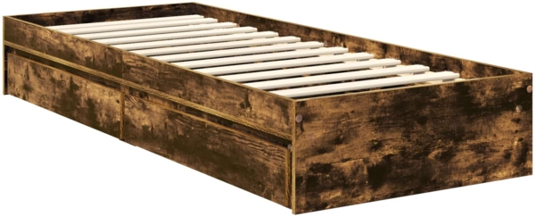vidaXL Aufbewahrungsbett Geräucherte Eiche 75x190 cm Holzwerkstoff 3412739 Bild 5