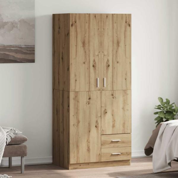 vidaXL Kleiderschrank Artisan-Eiche 80x52x180 cm Holzwerkstoff 855887