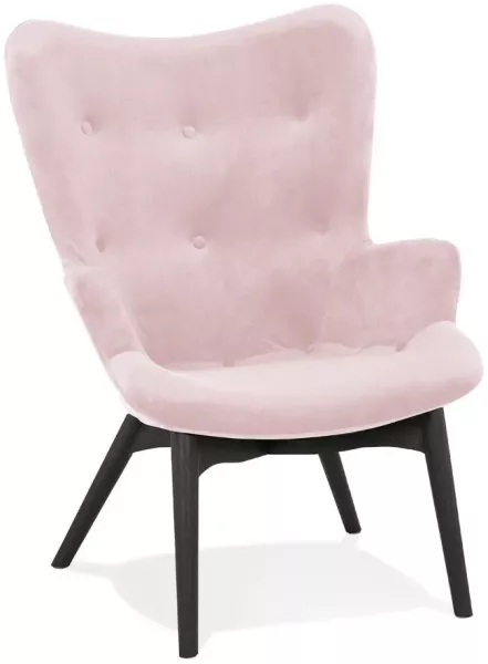 Kokoon Design Sessel Melchior Holz Pink