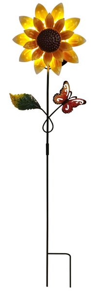Dapo LED Solarstecker Sonnenblume warmweiß