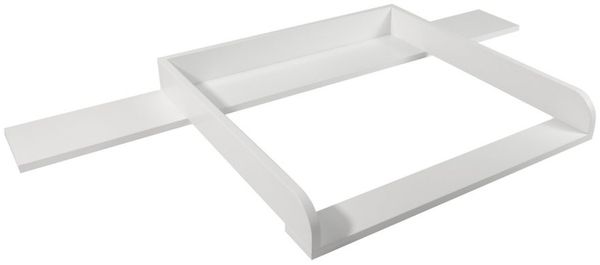 Puckdaddy Wickelaufsatz Levi 160x11x80 cm aus Holz in Weiß für IKEA Hemnes Kommoden