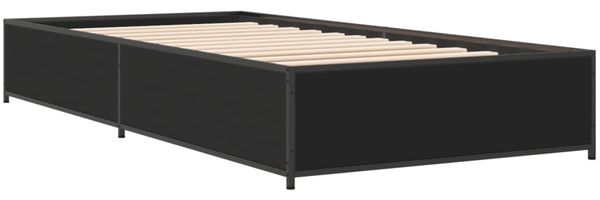 vidaXL Bettgestell Schwarz 100x200 cm Holzwerkstoff und Metall 845106 Bild 6