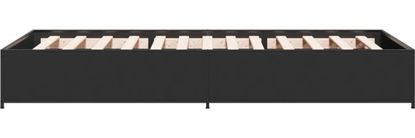 vidaXL Bettgestell Schwarz 100x200 cm Holzwerkstoff und Metall 845106 Bild 5