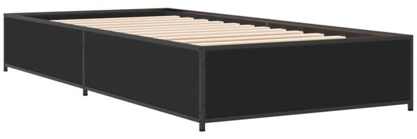 vidaXL Bettgestell Schwarz 100x200 cm Holzwerkstoff und Metall 845106 Bild 3