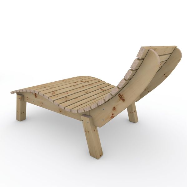 Gartenliege Relaxliege "Liege-Franzi" (Zirbe) Breite 120cm Einstiegshöhe 50cm mit Füßen Bild 4