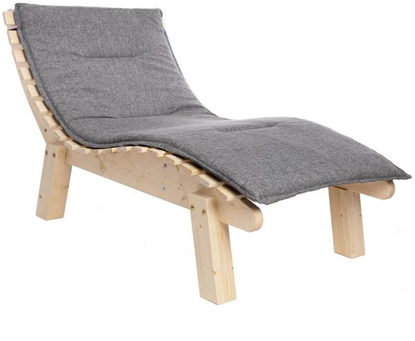 Gartenliege Relaxliege "Liege-Franzi" (Zirbe) Breite 120cm Einstiegshöhe 50cm mit Füßen Bild 8