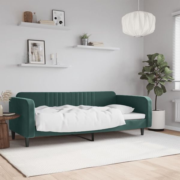 vidaXL Tagesbett Dunkelgrün 90x200 cm Samt 354088
