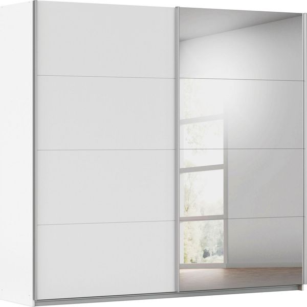 OTTO home Schwebetürenschrank Kleiderschrank Schrank Garderobe Schlafzimmerschrank THANOS (3 verschiedene Ausstattungen BASIC/CLASSIC/PREMIUM (inkl. SOFT-CLOSE) Optional mit Spiegel, Metall-Griffleisten alufarben MADE IN GERMANY