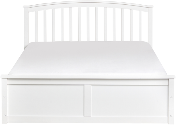 Bett mit Stauraum Kiefernholz CLARBEC 140 x 200 cm Weiß Bild 6