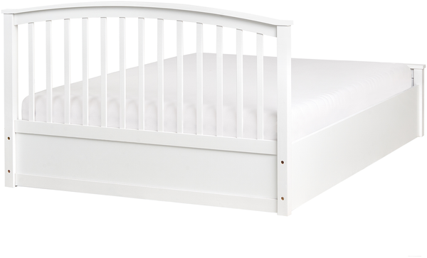Bett mit Stauraum Kiefernholz CLARBEC 140 x 200 cm Weiß Bild 7