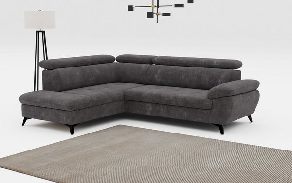 COTTA Ecksofa Hudson L-Form, mit Kopfteilverstellung, wahlweise mit Bettfunktion & Bettkasten