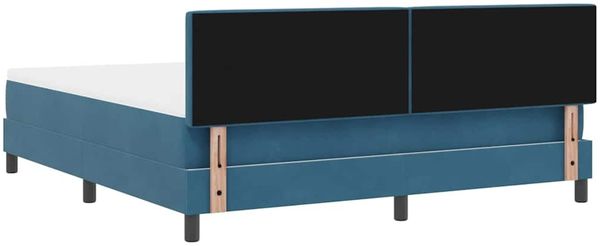 vidaXL LED Boxspringbett mit Kopfteil Dunkelblau 180 x 200 cm Samt 3342738 Bild 10