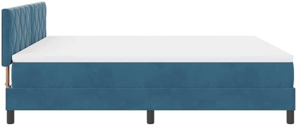 vidaXL LED Boxspringbett mit Kopfteil Dunkelblau 180 x 200 cm Samt 3342738 Bild 9