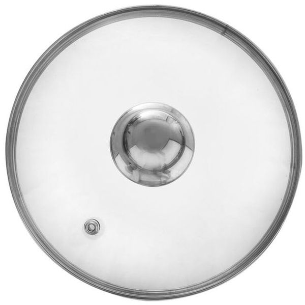 orion group Universaldeckel Ø 18 cm - Töpfe & Pfannen Deckel - Glasdeckel für Pfanne & Topf Hitzebeständig bis 200°C - Topfdeckel mit Dampfventil & Edelstahlrand - Pfannendeckel Universal Transparent