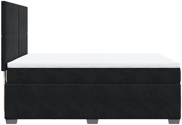 vidaXL Boxspringbett mit Matratze Schwarz 140x200 cm Samt 3293226 Bild 11