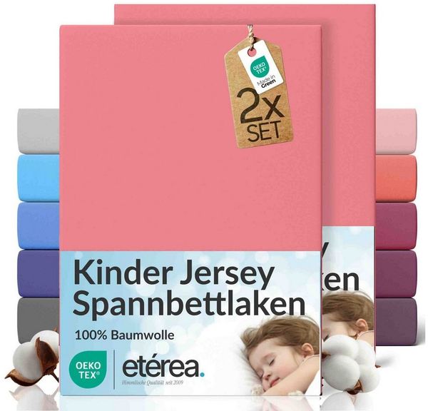 etérea Himmlische Qualität Spannbettlaken etérea Comfort Jersey 2er Set Spannbettlaken, Jersey, Gummizug: rundum, (2 Stück)