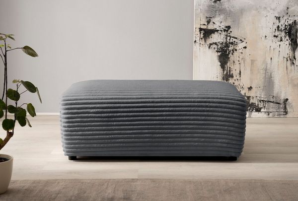 Home affaire Hocker BAKELS, Polsterhocker in Cord oder Boucle-Stoff, zur Serie BAKELS, Hocker stellbar zum Schlafsofa (Krokodilverbinder)