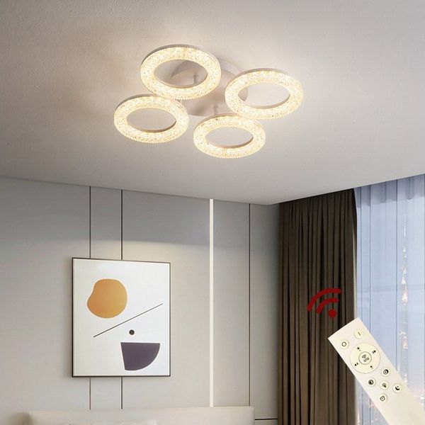 Eurotondisplay LED Deckenleuchte LED Deckenlampe Fernbedienung Lichtfarbe/Helligkeit einstellbar, LED fest integriert, mit Fernbedienung kaltweiß-neutalweiß -warmweiß, 7000k-3000k stufenlos einstellbar, Lichtfarbe und Helligkeit einstellbar