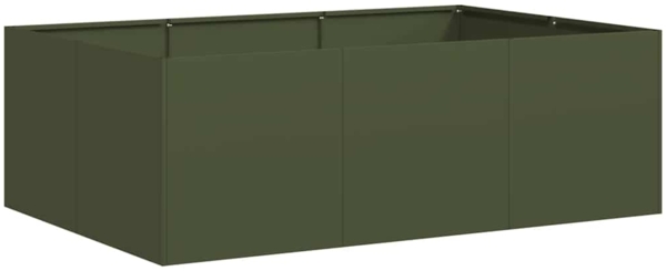 vidaXL Pflanzkübel Olivgrün 120x80x40 cm Stahl 860748