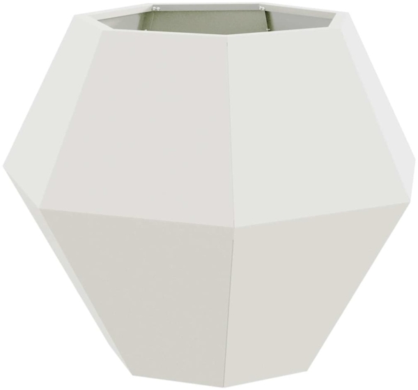 vidaXL Pflanzkübel Weiß 75 x 75 x 60 cm Stahl 884040