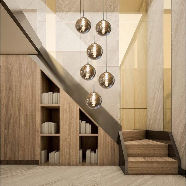 Nettlife Pendelleuchte Glas esstisch 150CM Höheverstellbar 3/4/6/10/15 Flammig Kronleuchter, Höheverstellbar, LED wechselbar, Warmweiß, für Küchen Wohnzimmer Schlafzimmer Flur