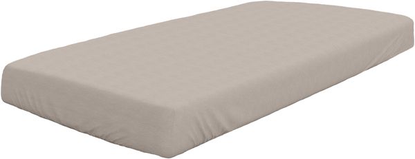 DORMISETTE Spannbetttuch Biber sandgrau BL 180x200 cm grau Spannbettlaken Bettlaken Spannlaken